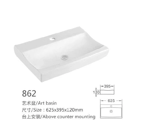 White ceramic basin model 862